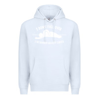 White i don't fall over i do random gravity checks Premium Hoodie - artisFamous