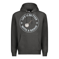 Charcoal Heather Banjo Bluegrass Music Traditional Musician Funny Gift Premium Hoodie - artisFamous
