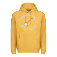 Mustard Banjo Bluegrass Music Traditional Musician Funny Gift Premium Hoodie - artisFamous