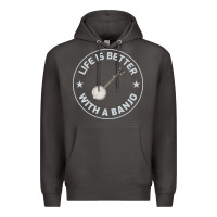 Smoke Banjo Bluegrass Music Traditional Musician Funny Gift Premium Hoodie - artisFamous