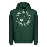 Sports Green Banjo Bluegrass Music Traditional Musician Funny Gift Premium Hoodie - artisFamous