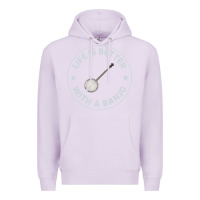 Lilac Banjo Bluegrass Music Traditional Musician Funny Gift Premium Hoodie - artisFamous
