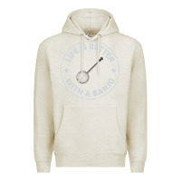 Oatmeal Heather Banjo Bluegrass Music Traditional Musician Funny Gift Premium Hoodie - artisFamous