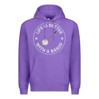 Purple Banjo Bluegrass Music Traditional Musician Funny Gift Premium Hoodie - artisFamous