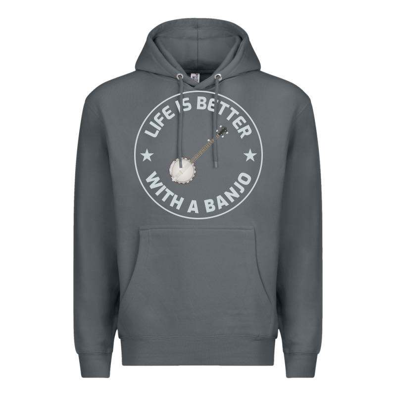 Banjo Bluegrass Music Traditional Musician Funny Gift Premium Hoodie by artisFamous | Teevron