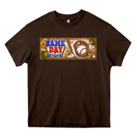 Chocolate Brown game day vibes Heavy Core Tee - BundleAndBundleShop