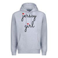 Heather Grey new jersey girl on the shore Premium Hoodie - artisFamous
