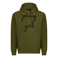 Army Green new jersey girl on the shore Premium Hoodie - artisFamous