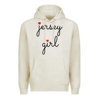 Oatmeal Heather new jersey girl on the shore Premium Hoodie - artisFamous