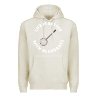 Oatmeal Heather Banjo Bluegrass Music Traditional Musician Funny Gift Premium Hoodie - artisFamous