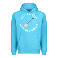 Ocean Blue Banjo Bluegrass Music Traditional Musician Funny Gift Premium Hoodie - artisFamous