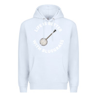 White Banjo Bluegrass Music Traditional Musician Funny Gift Premium Hoodie - artisFamous