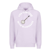 Lilac Banjo Bluegrass Music Traditional Musician Funny Gift Premium Hoodie - artisFamous
