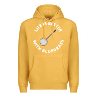 Mustard Banjo Bluegrass Music Traditional Musician Funny Gift Premium Hoodie - artisFamous