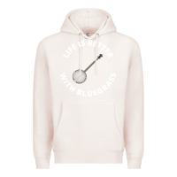 Pale Pink Banjo Bluegrass Music Traditional Musician Funny Gift Premium Hoodie - artisFamous
