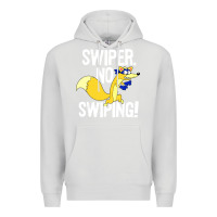Dove Grey swiper no swiping Premium Hoodie - artisFamous