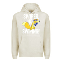 Oatmeal Heather swiper no swiping Premium Hoodie - artisFamous