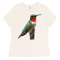 Bone Ruby Throated Hummingbird Bird Ladies Tee - LillyAllenDesigns