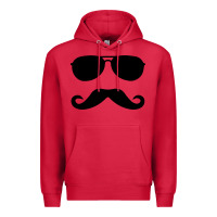 Cardinal moustache and sunglasses Premium Hoodie - artisFamous