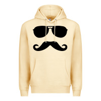 Moustache And Sunglasses Premium Hoodie | Teevron