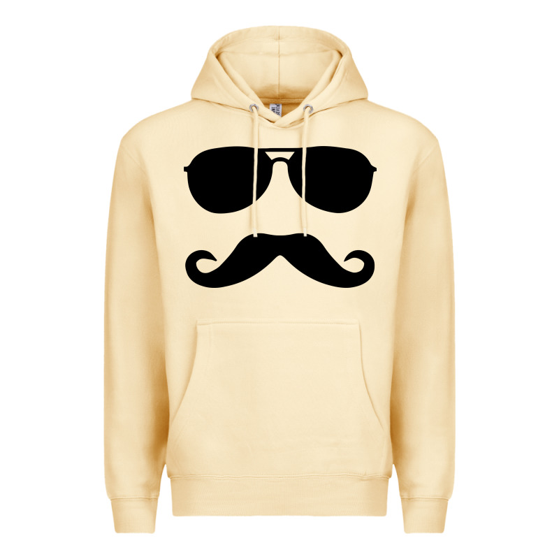 Moustache And Sunglasses Premium Hoodie by artisFamous | Teevron