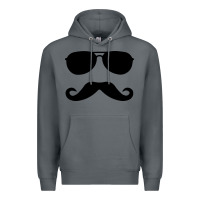 Rock moustache and sunglasses Premium Hoodie - artisFamous
