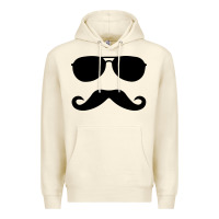 Sandshell moustache and sunglasses Premium Hoodie - artisFamous