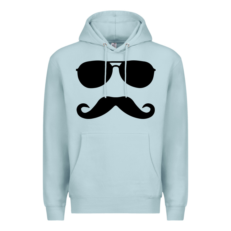 Moustache And Sunglasses Premium Hoodie by artisFamous | Teevron