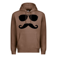 Chestnut moustache and sunglasses Premium Hoodie - artisFamous