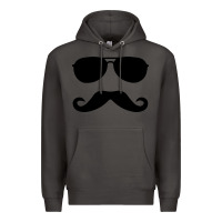 Smoke moustache and sunglasses Premium Hoodie - artisFamous