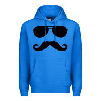 True Royal moustache and sunglasses Premium Hoodie - artisFamous