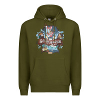 Army Green Splash Mountain Premium Hoodie - artisFamous