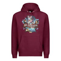 Burgundy Splash Mountain Premium Hoodie - artisFamous