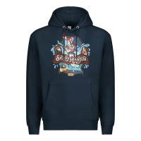 Navy Splash Mountain Premium Hoodie - artisFamous
