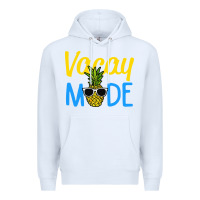 White vacay mode shirt pineapple Premium Hoodie - artisFamous