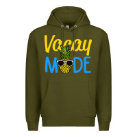 Army Green vacay mode shirt pineapple Premium Hoodie - artisFamous
