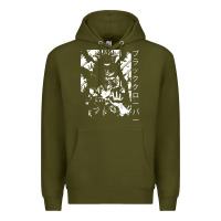 Army Green vintage japanese anime Premium Hoodie - artisFamous