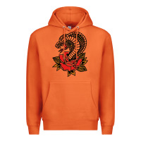Carrot the king cobra snake and rose Premium Hoodie - artisFamous
