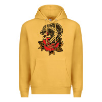 Mustard the king cobra snake and rose Premium Hoodie - artisFamous