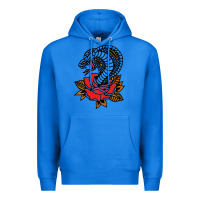 True Royal the king cobra snake and rose Premium Hoodie - artisFamous