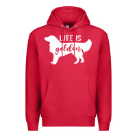 Cardinal golden retriever - life is golden white Premium Hoodie - artisFamous