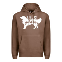 Chestnut golden retriever - life is golden white Premium Hoodie - artisFamous