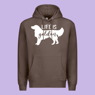 Golden Retriever - Life Is Golden White Premium Hoodie Designed By Artisfamous