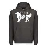 Smoke golden retriever - life is golden white Premium Hoodie - artisFamous