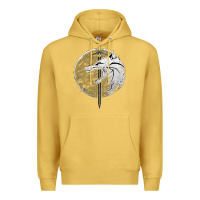 Antique Gold Witcher Wolf Premium Hoodie - artisFamous