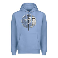 Colony Blue Witcher Wolf Premium Hoodie - artisFamous