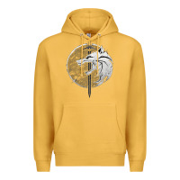 Mustard Witcher Wolf Premium Hoodie - artisFamous