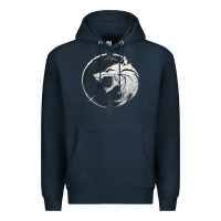 Navy Witcher Wolf Premium Hoodie - artisFamous