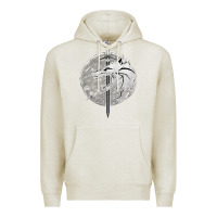 Oatmeal Heather Witcher Wolf Premium Hoodie - artisFamous