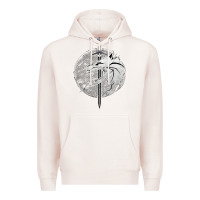 Pale Pink Witcher Wolf Premium Hoodie - artisFamous